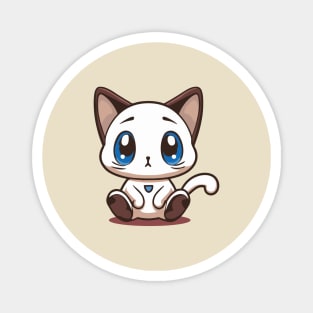 Blue eyes kawaii cat Magnet